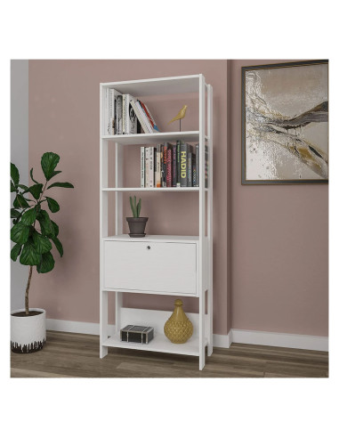 Estante Match Blanco 63x32x166 cm - Muebles para Living