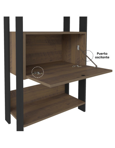 Estante Match - Estantería Industrial de 4 Repisas para Living