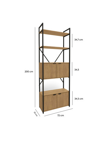 Estante industrial Flint 4 puertas