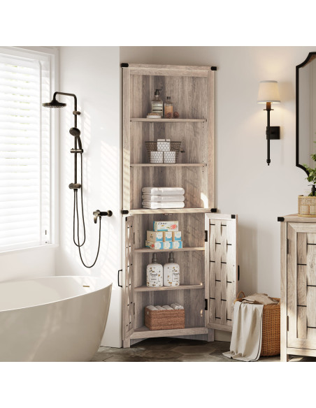 Estante esquinero Vinh gris