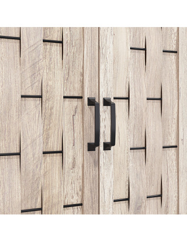 Estante Esquinero Vinh Gris - Diseño Rústico y Contemporáneo