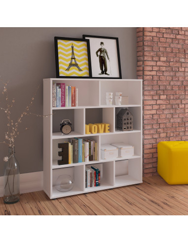 Estante Book Blanco - Estante Moderno para Living y Sala