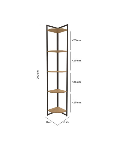 Esquinero Industrial Flint 5 Niveles - Estante Esquinero