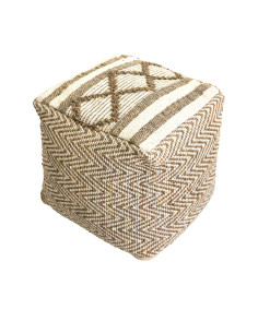 Pouf diseño yute natural 45x45x40cm