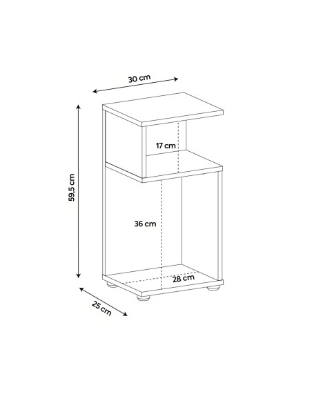Mesa apoyo Toy rústico