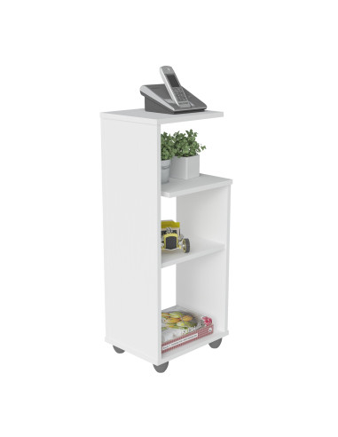 Mesa Apoyo Bis Blanco - Mesa Lateral Funcional y Decorativa