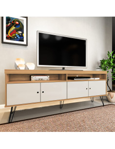 Rack TV Liberty café-blanco 2