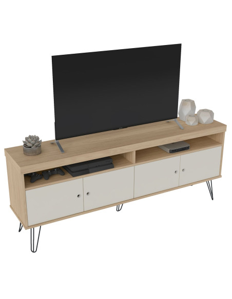 Rack TV Liberty café-blanco