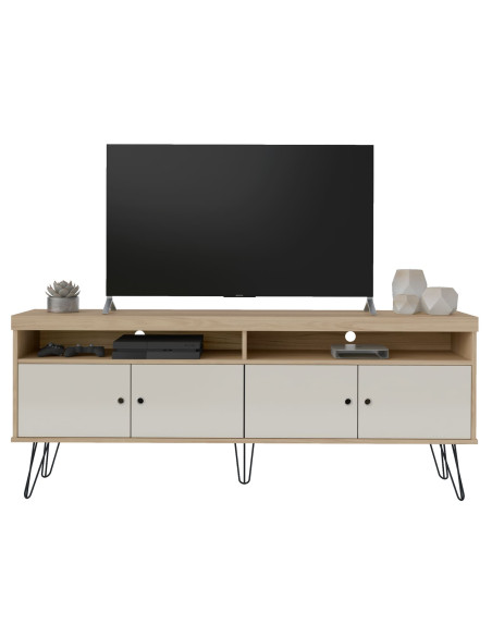 Rack TV Liberty café-blanco