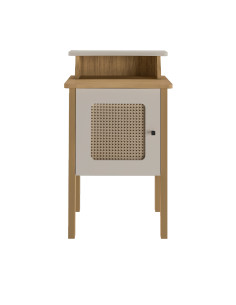 Mesa de apoyo Charlotte roble-blanco