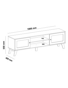 Rack Charlotte - Roble/ Off White 2
