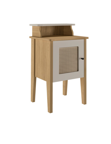 Mesa de apoyo Charlotte roble-blanco