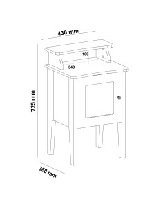 Mesa de apoyo Charlotte - Roble/Menta 2