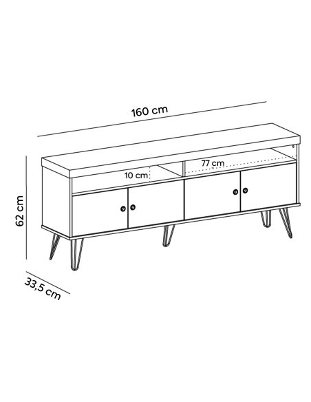 Rack TV Liberty negro