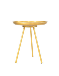 Mesa lateral dorada 39x39x42cm
