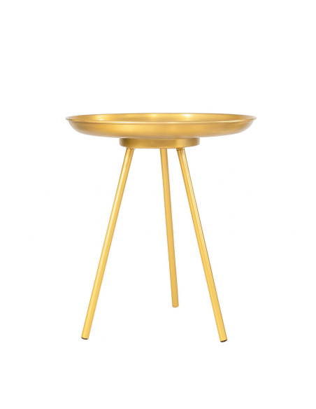 Mesa lateral dorada 39x39x42cm