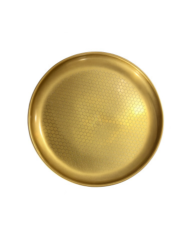 Mesa Lateral Dorada 39x39x42cm - Elegante y Sofisticada