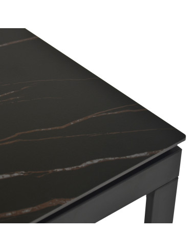 Mesa Lateral Cloonee - Mesa Auxiliar Moderna de Piedra y Metal