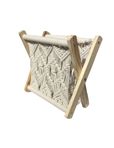 Porta revistas macrame 33x33x28cm