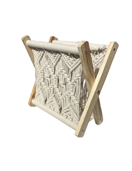 Porta revistas macrame 33x33x28cm