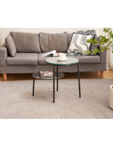 Mesa Lateral Ibiza Set de 2 - Elegancia Moderna y Funcional