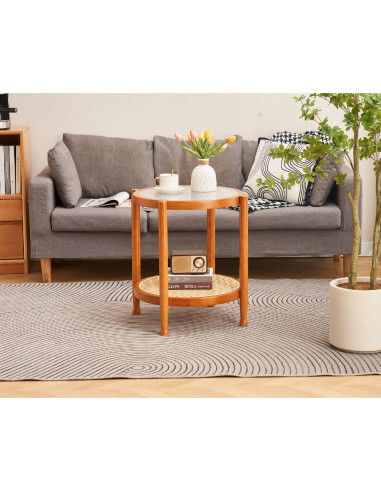 Mesa Lateral Gijón de Vidrio Templado - Estilo Moderno