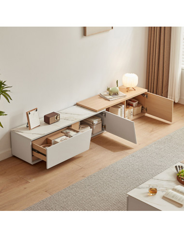 Rack TV Marcel con Tablero Extensible - Mueble para Living