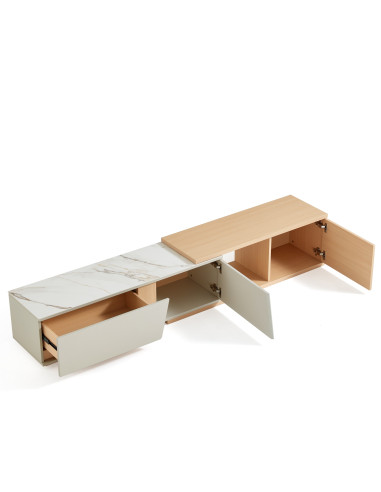 Rack TV Marcel con Tablero Extensible - Mueble para Living