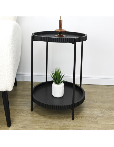 Mesa Lateral Payne - Diseño Contemporáneo de 2 Niveles