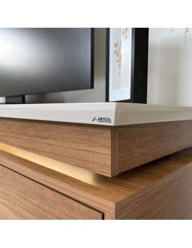 Rack TV Lumina con LED para TV de 75" - Muebles de Living