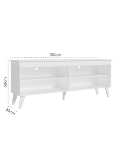 Rack TV 65" Turim blanco 2