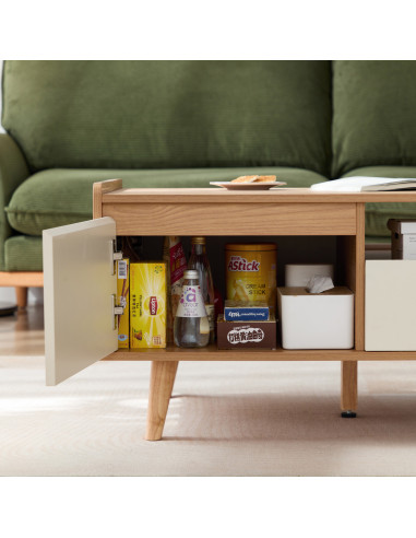 Mesa Centro Basilea con Cajones - Estilo Moderno para Living