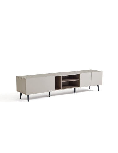 Rack TV Ocelot Bicolor Café + Gris 180x35x41,7cm - Living