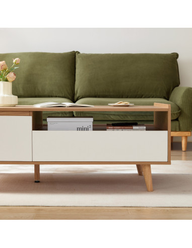 Mesa Centro Basilea con Cajones - Estilo Moderno para Living