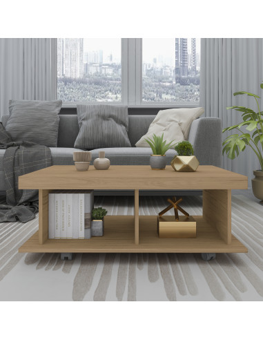 Mesa centro Dunas café claro