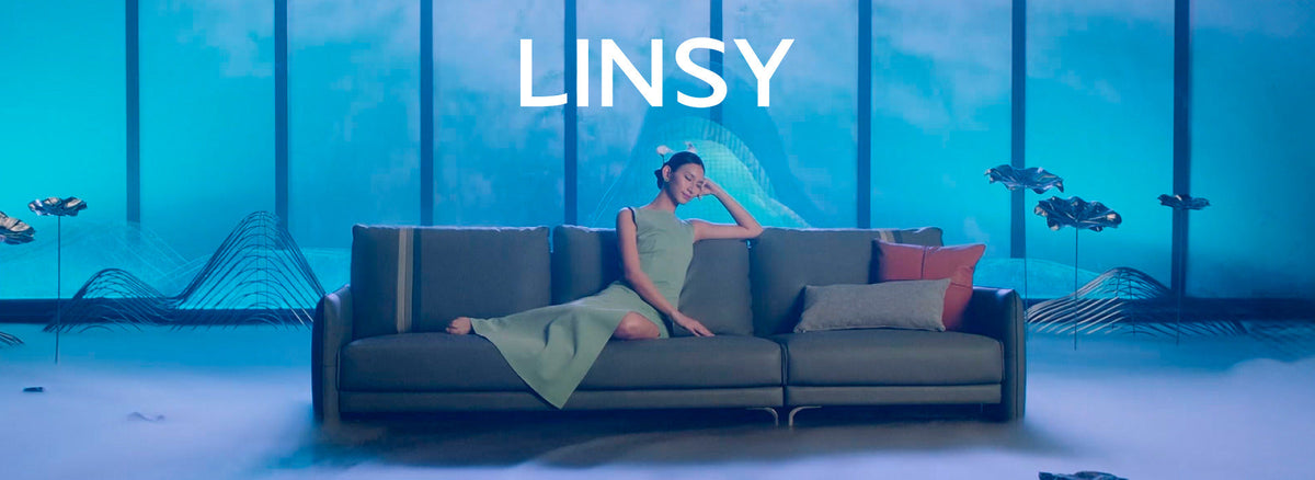 Mobiliario Linsy de estilo moderno en un ambiente de living