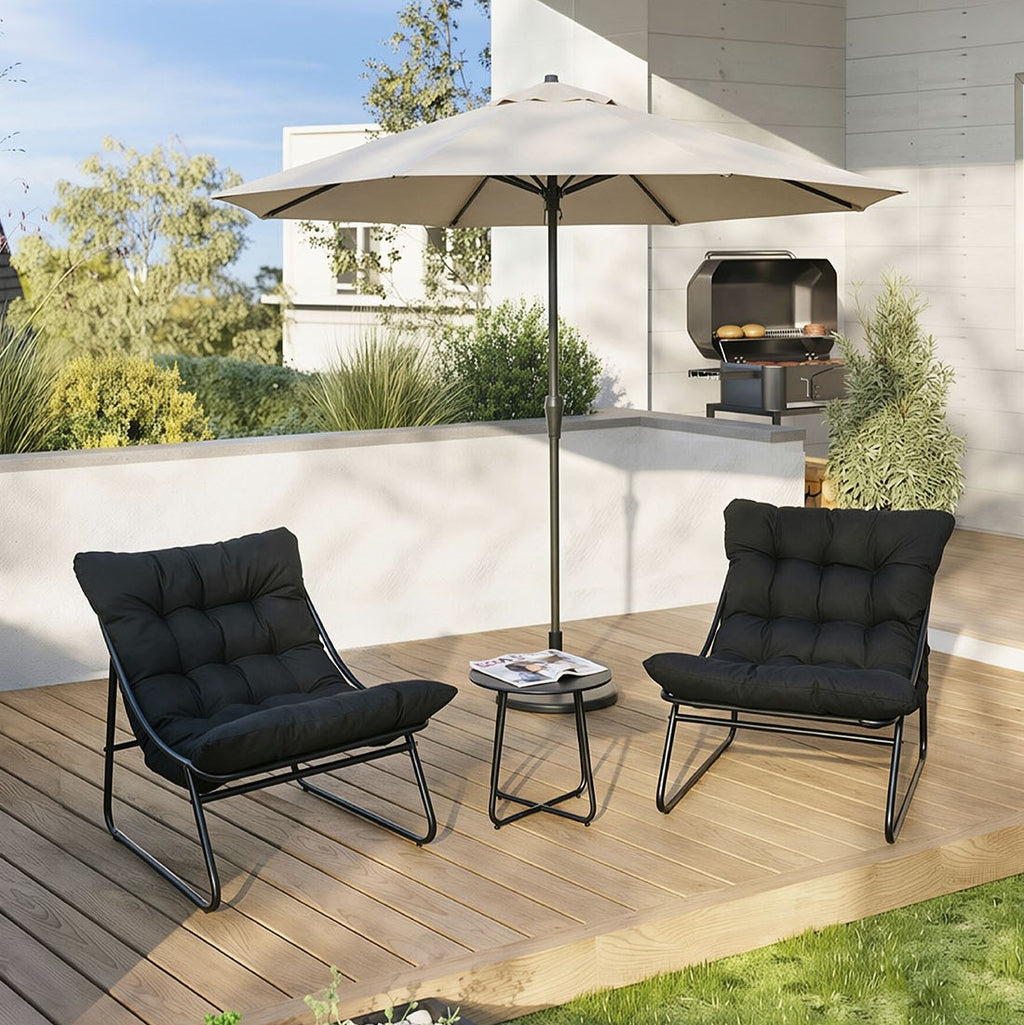Juego balcon 3pcs Nara negro