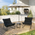 Juego balcon 3pcs Nara negro