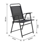 Juego balcon 3pcs Milos negro
