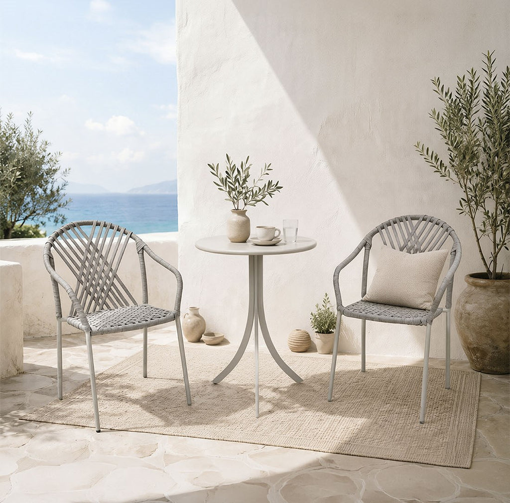 Juego balcon 3pcs Cannes gris claro