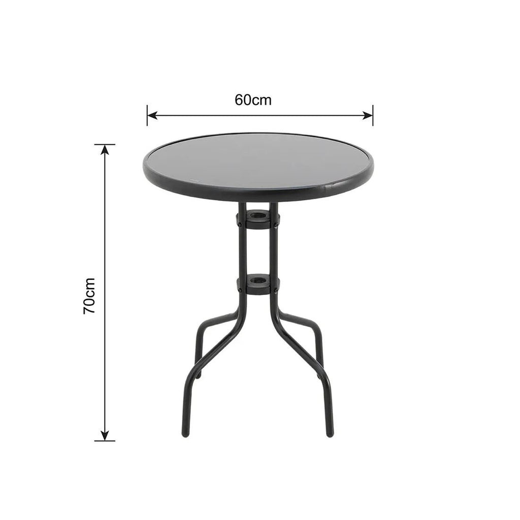 Juego balcon 3pcs Darwin negro