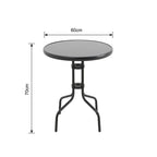 Juego balcon 3pcs Darwin negro