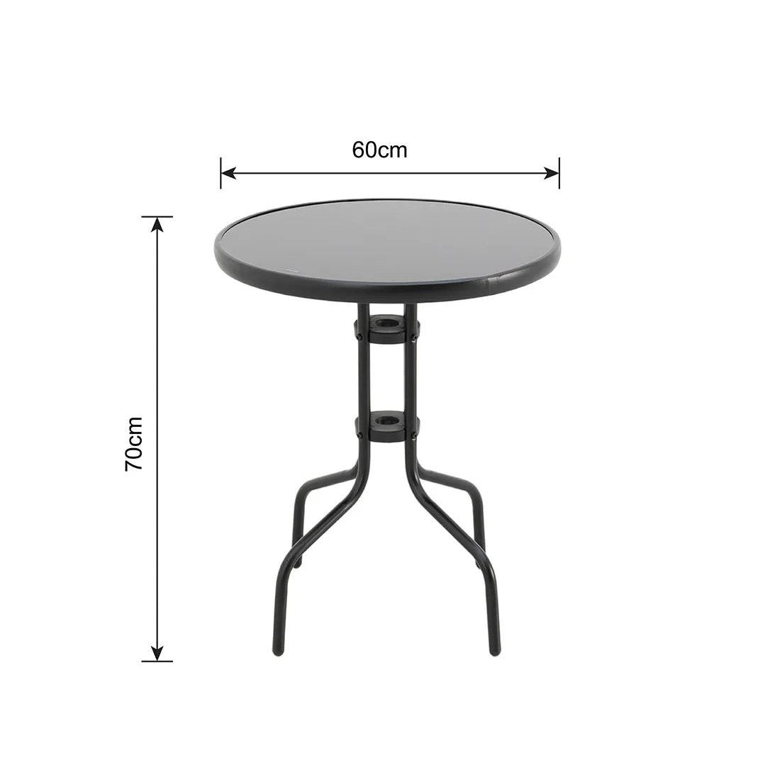 Juego balcon 3pcs Darwin negro
