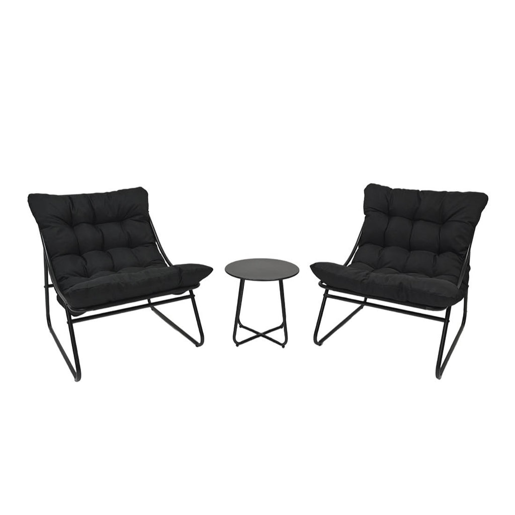 Juego balcon 3pcs Nara negro