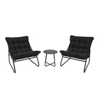 Juego balcon 3pcs Nara negro