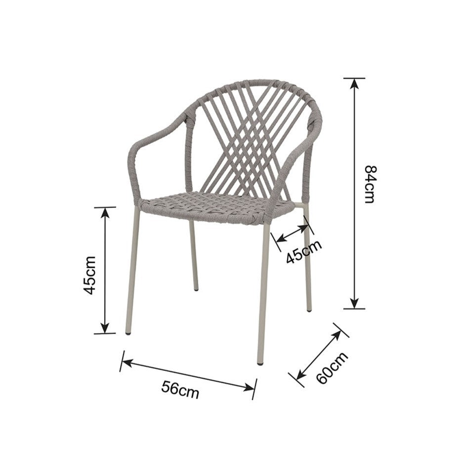 Juego balcon 3pcs Cannes gris claro