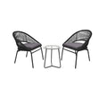 Juego balcon 3pcs Oslo negro
