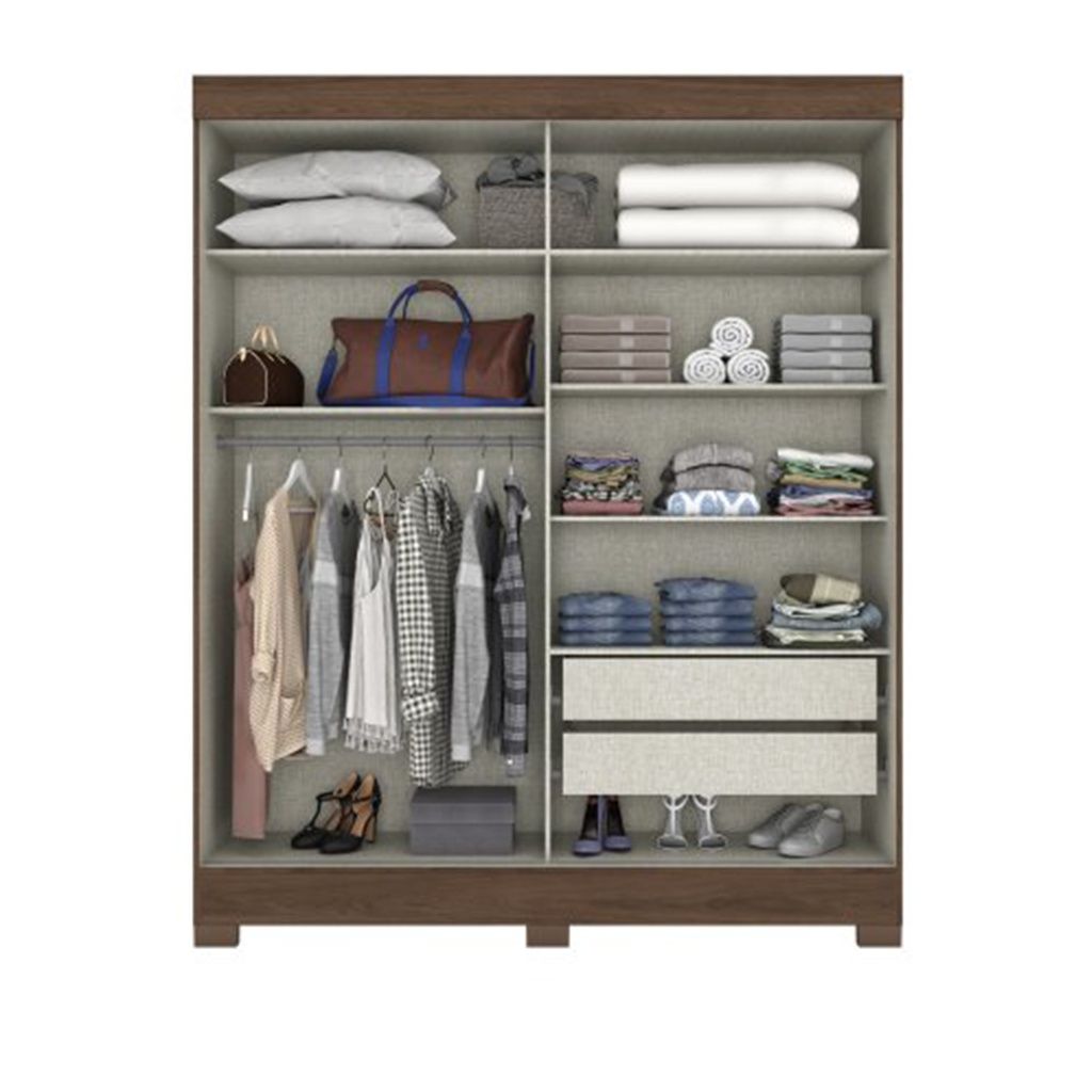 Closet 2 puertas Said castaño beige