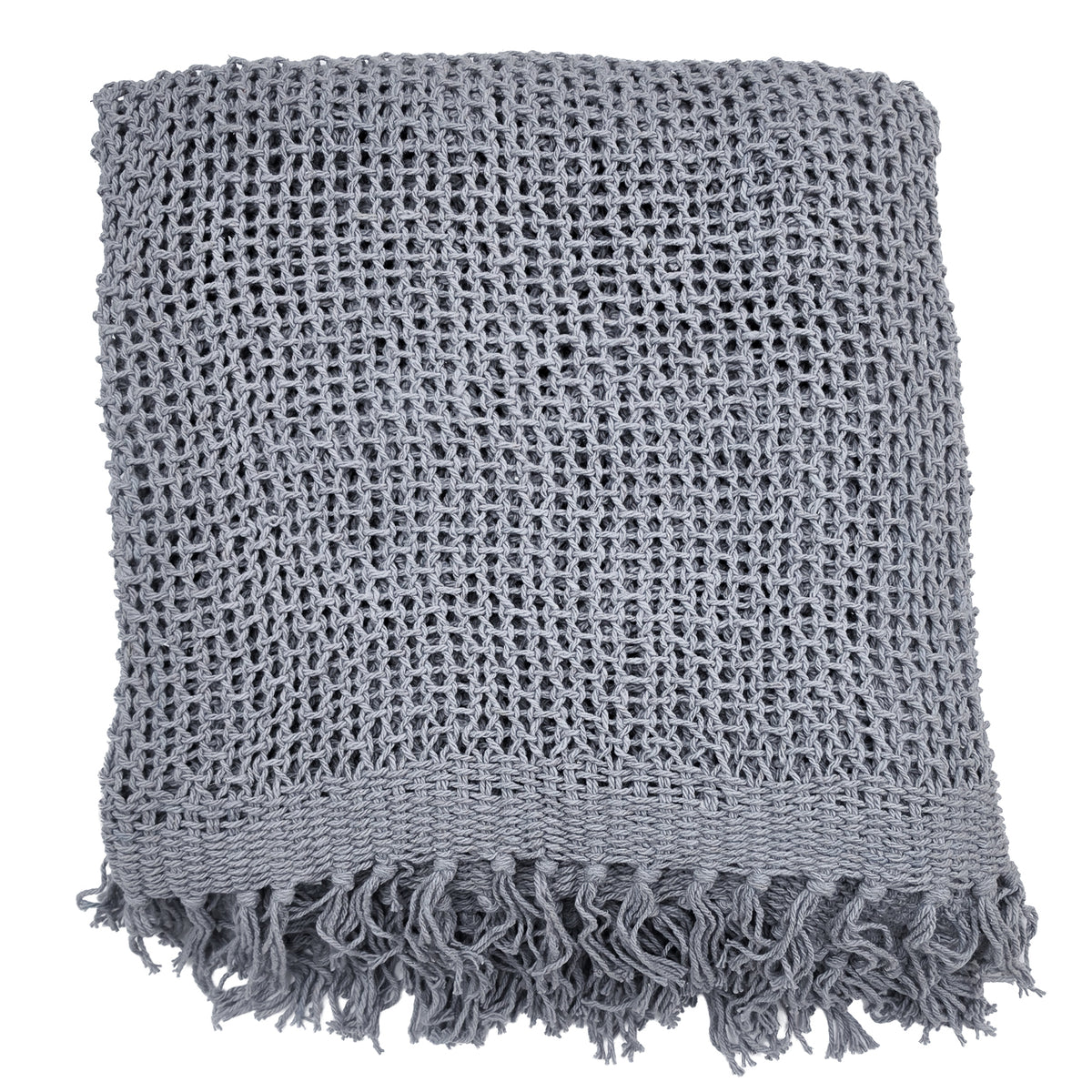 Manta 130x170cm tejida gris