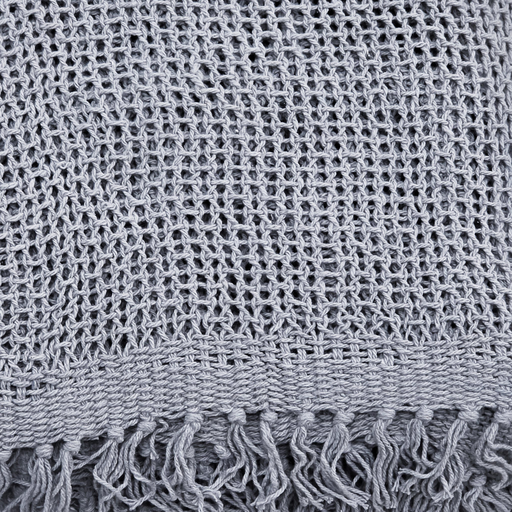 Manta 130x170cm tejida gris